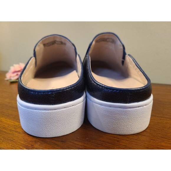 Vionic DAKOTA METALLIC NAVY BLUE Slip On Clogs Mule Flat Womens Size 9.5 - Picture 6 of 13